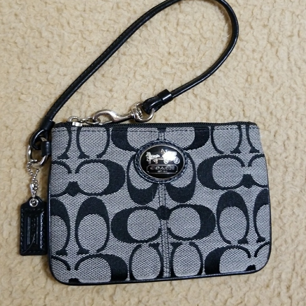 Authentic COACH Signature Wristlet